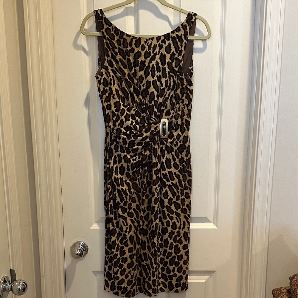 Champs Leopard Print Sleeveless Dress